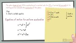 Physics Kinematics: Motion in a Straight Line - Equations of Motion Part 1 Instructional Video