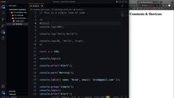 Modern JavaScript from the Beginning - Second Edition - Comments and Shortcuts Instructional Video