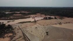 CLEAN : STOCKSHOTS: Illegal gold mining in Peru News Clip