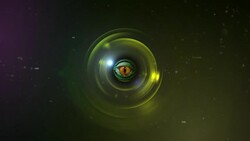 Crocodile eye in camera lens Stock Footage