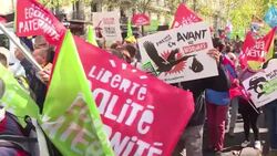 CLEAN : Thousands protest French IVF law for single women lesbians (2) News Clip