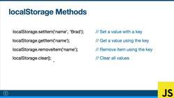 Modern JavaScript from the Beginning - Second Edition - Local Storage Crash Course Instructional Video