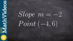 Find the equation of a line through a point with a given graph Instructional Video