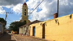 Trinidad, Cuba: Bell Tower of the former convent Saint Francis of Assisi Stock Footage
