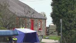 Gardai remain on scene in Tallanstown, Co. Louth where three bodies have been discovered News Clip