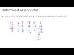 Is ____ a factor of the polynomial? Instructional Video