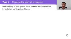 Preparing a speech about supporting Victorian working class children Instructional Video
