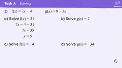 Solving equations involving functions Instructional Video