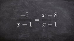 Solving a rational equation by not using cross multiplication Instructional Video