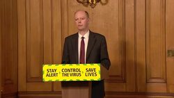 Chief Medical Officer Chris Whitty giving government daily press briefing News Clip