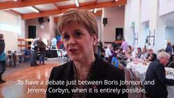 Nicola Sturgeon tells Johnson and Corbyn to 'stop running scared' over TV debate News Clip