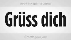 How to Say "Hello" in German Instructional Video