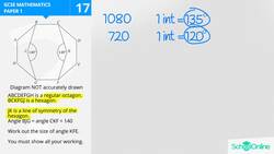 GCSE Secondary Maths Age 13-17 - Geometry & Measures: Polygon Problem - Explained Instructional Video