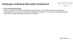 Design Microservices Architecture with Patterns and Principles - Challenges of Modular Monolithic Architecture Instructional Video
