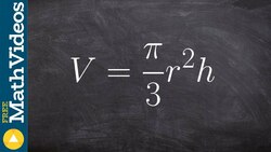 How to solve a literal equation for a formula V= π/3 r^2 h Instructional Video
