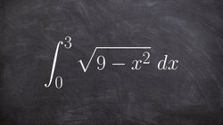 Evaluate the definite integral of a semi circle Instructional Video
