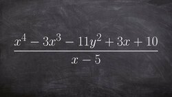 Using synthetic division to divide two polynomials Instructional Video
