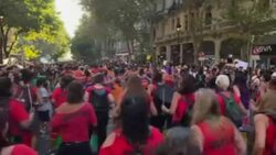 CLEAN : Argentinian women rally for International Women's Day News Clip