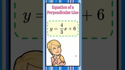 Write the Equation of a Perpendicular Line HS.A-CED.A.2 Instructional Video