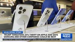 Trump threatens 25% tariff on Apple iPhones News Clip