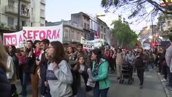 CLEAN : Thousands protest against constitutional reform in Uruguay News Clip