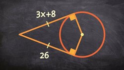 Given two tangent lines determine the measure of x Instructional Video