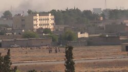 VOICED : Turcos avanzan en Siria Damasco envia tropas para enfrentar ofensiva News Clip