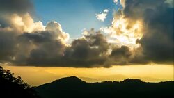 landscape silhouette at Phu Soi Dao national park Thailand Stock Footage