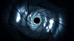 Gun barrel rotate - 3D animation Stock Footage