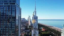 Drone Discovers Batumi: Where Georgian Culture Meets Innovation Stock Footage