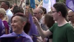 CLEAN : Hungarians protest against government's alleged use of Pegasus spyware News Clip