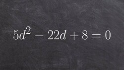 Solving a quadratic using two different factoring techniques Instructional Video