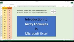 Introduction to Array Formulas in Microsoft Excel Instructional Video