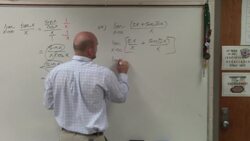 Evaluating the limit using properties of limits and special trig limits Instructional Video