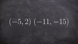 How do determine the slope between two negative points Instructional Video