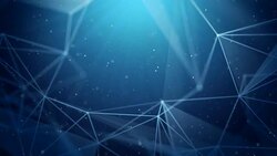 Connected polygons plexus geometric background can be used for scientific or technology presentations as molecule and communication concept. Digital data visualization Seamless Loop Animation Stock Footage