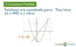 Solving a System of a Quadratic and Linear Equation by Substitution Instructional Video