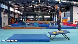 Elementary gymnastics - Mini tramp - 1 pop & land Instructional Video