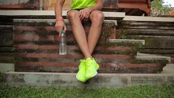 Man preparing for sports recreation. Stock Footage