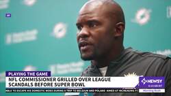 NFL Commissioner Addresses League Scandals Ahead Of Super Bowl LVI News Clip