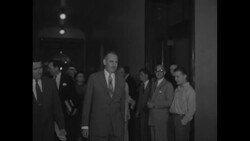During Korean War, Secretary of State Dean Acheson testifies before US Senate joint committees in Washington, DC News Clip