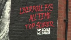 Ian Rush Mural shots News Clip