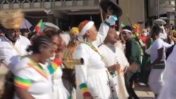 CLEAN : Ethiopian athletes and artists perform ahead of visiting troops News Clip