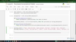 Chatbots for Beginners: A Complete Guide to Build Chatbots - Project: Conversational Chatbot Development with Machine Learning: Greeting Function Instructional Video