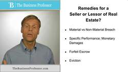 Sale of Lease or Property - Remedies for Breach Instructional Video
