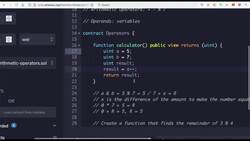 The Complete Solidity Course - Zero to Advanced for Blockchain and Smart Contracts - Exercise - Arithmetic Operator Instructional Video