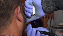 CLEAN : Coronavirus: Gaza barbers sterilise equipment to keep shops running News Clip