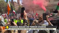 Kneecap Member Liam O'Hanna, Charged With Terrorism Offence, Leaves Court News Clip