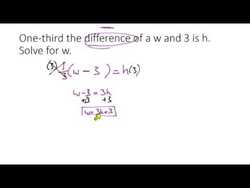 Literal Equations (Intermediate) Instructional Video