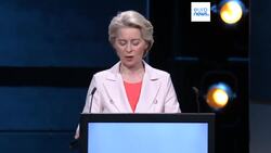 Von der Leyen pitches plan to shield EU from foreign interference if re-elected News Clip